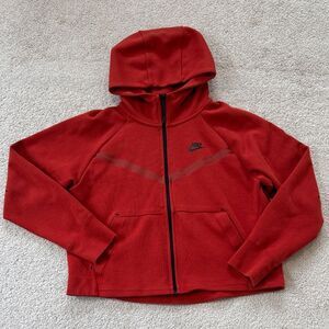 Nike Tech Fleece Windrunner Women's Full-Zip Hoodie Orange Size M